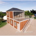 prefabricado de acero ligero casa pequeña casa plana villa